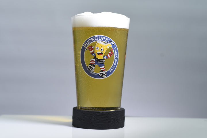 4 pack of 16 oz "Chuck The Puck Cup" Glass Puck Cups