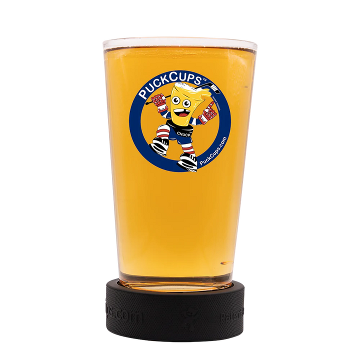 4 pack of 16 oz "Chuck The Puck Cup" Glass Puck Cups