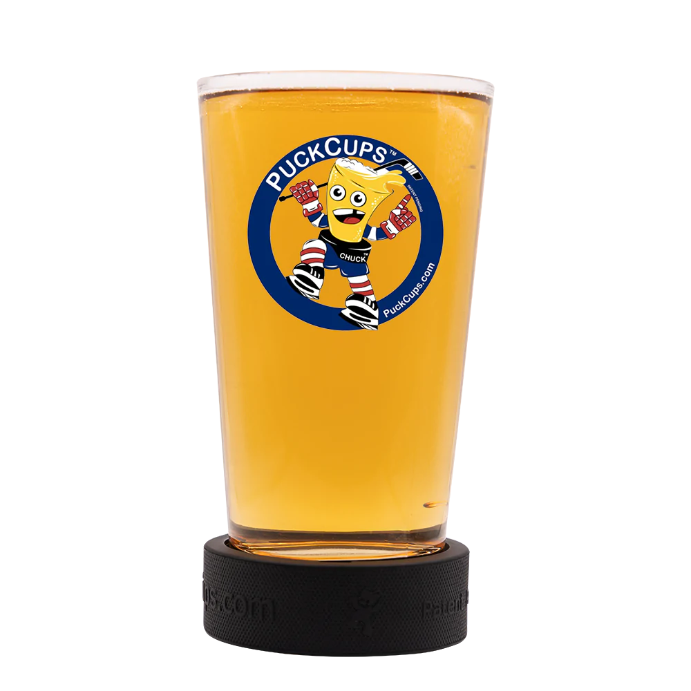 16 oz "Chuck The Puck Cup" Glass Puck Cups